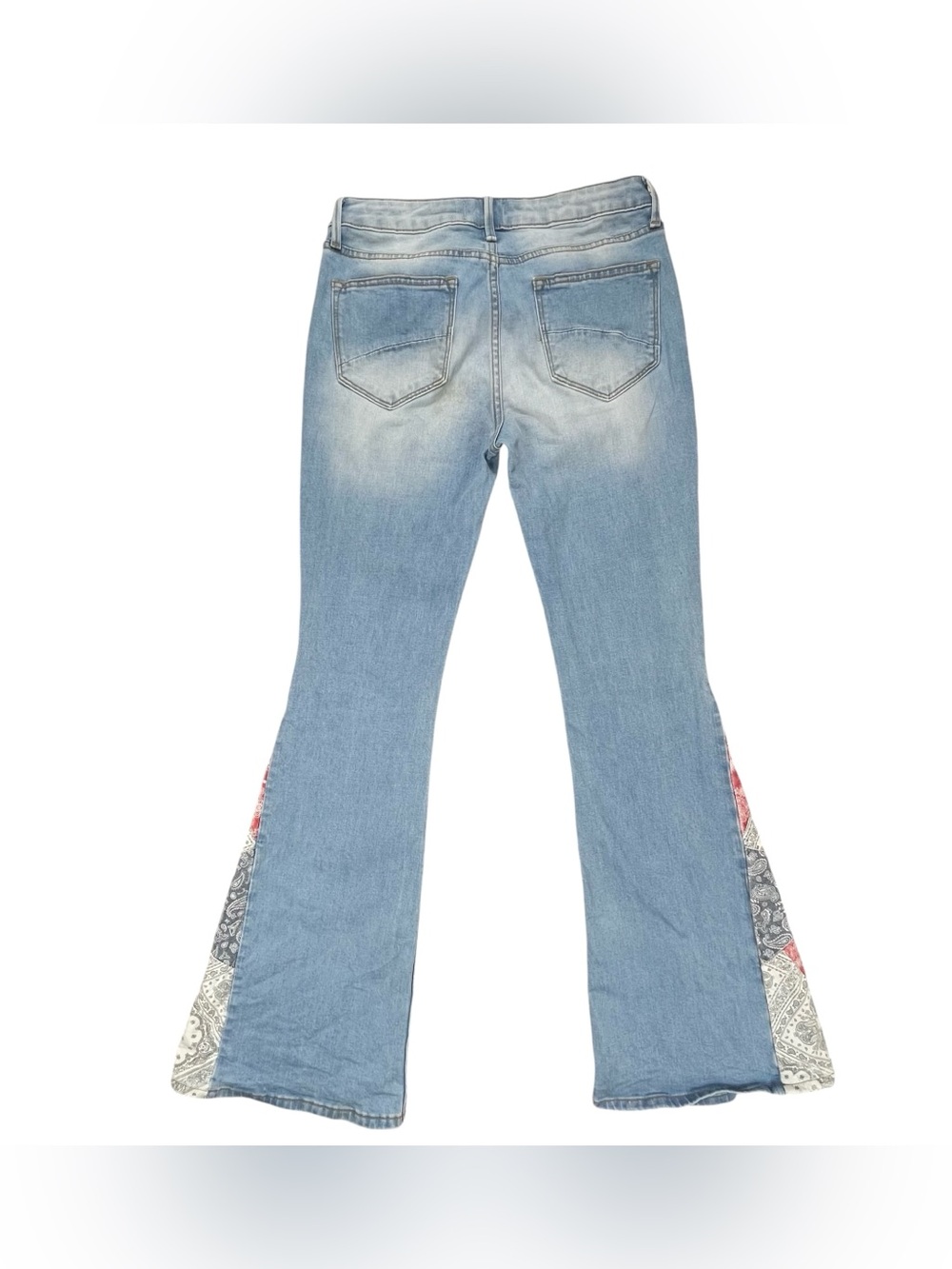Driftwood Farrah Women’s Size 27 Patchwork Bandana Flare Jeans Boho Western - Picture 4 of 7